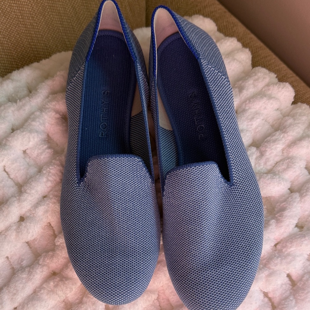 Rothys Slip-On Womens Loafers in Denim  Blue